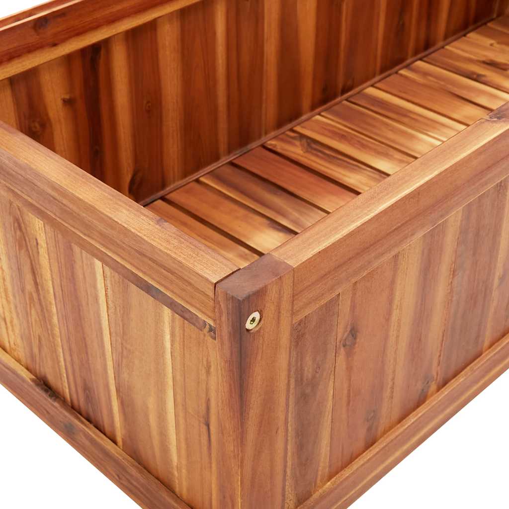Arriate con enrejado madera maciza de acacia 85x38x150 cm