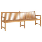 Banco de jardín de madera maciza de teca 114 cm