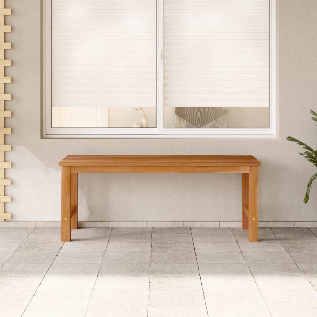 Banco de jardín de madera maciza de teca 114 cm