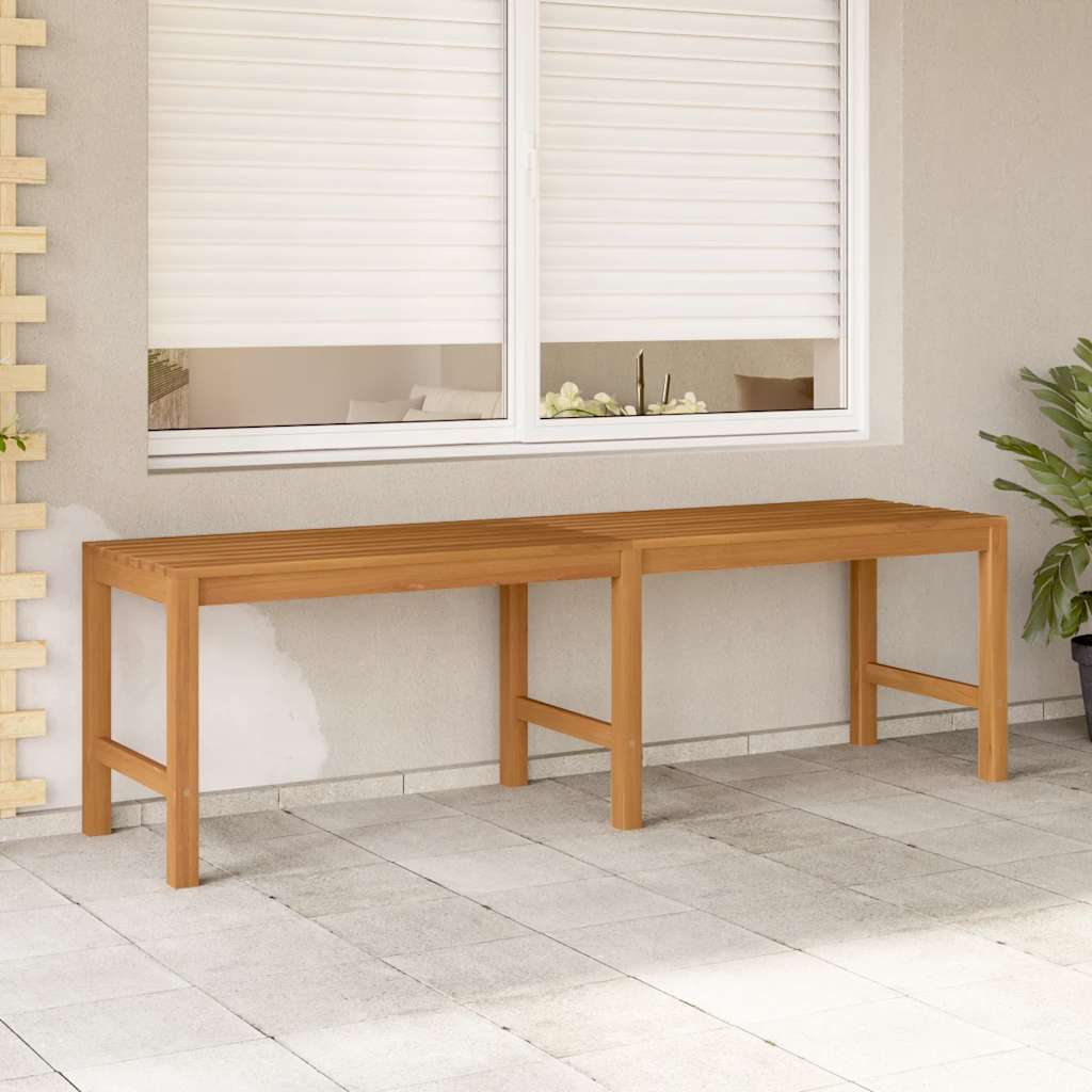 Banco de jardín de madera maciza de teca 114 cm