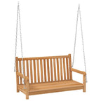 Banco balancín de madera maciza de teca 114x60x64 cm