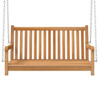Banco balancín de madera maciza de teca 114x60x64 cm