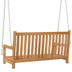 Banco balancín de madera maciza de teca 114x60x64 cm