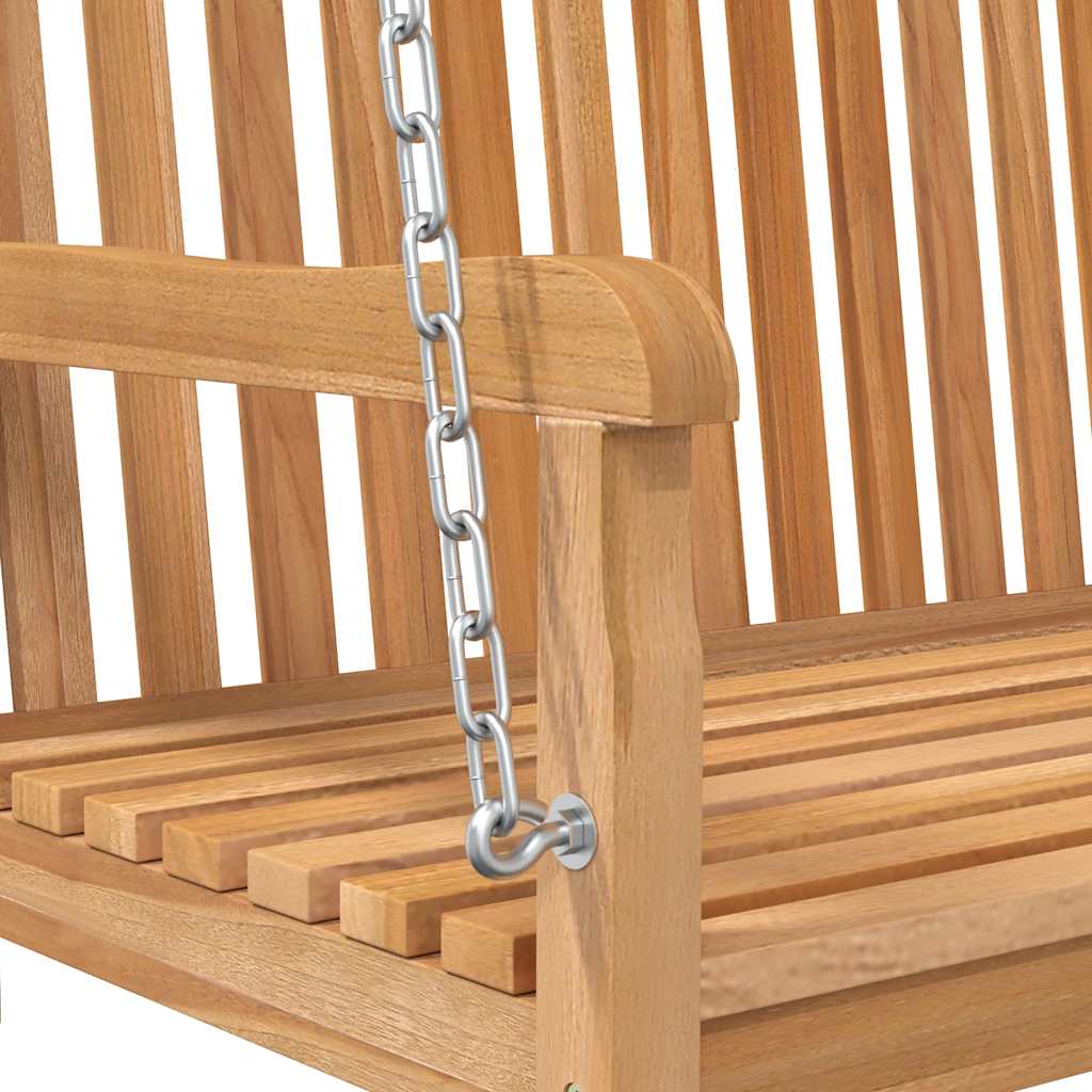 Banco balancín de madera maciza de teca 114x60x64 cm