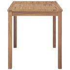 Mesa de comedor de jardín madera maciza de teca 120x70x77 cm