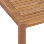 Mesa de comedor de jardín madera maciza de teca 120x70x77 cm