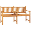 Banco de jardín 3 plazas con mesa madera maciza de teca 150 cm