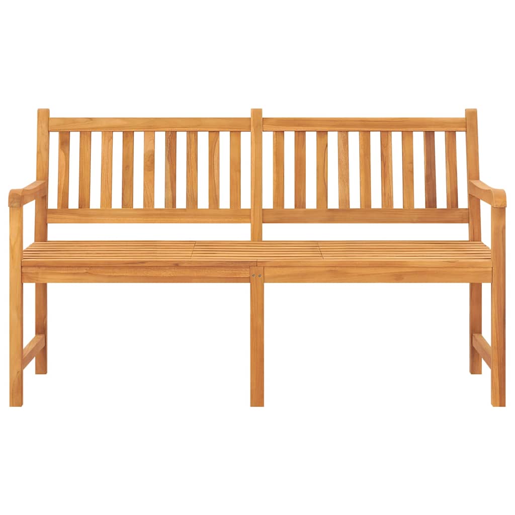 Banco de jardín 3 plazas con mesa madera maciza de teca 150 cm