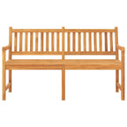 Banco de jardín 3 plazas con mesa madera maciza de teca 150 cm
