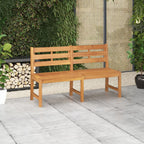 Banco de jardín de madera maciza de teca 114 cm