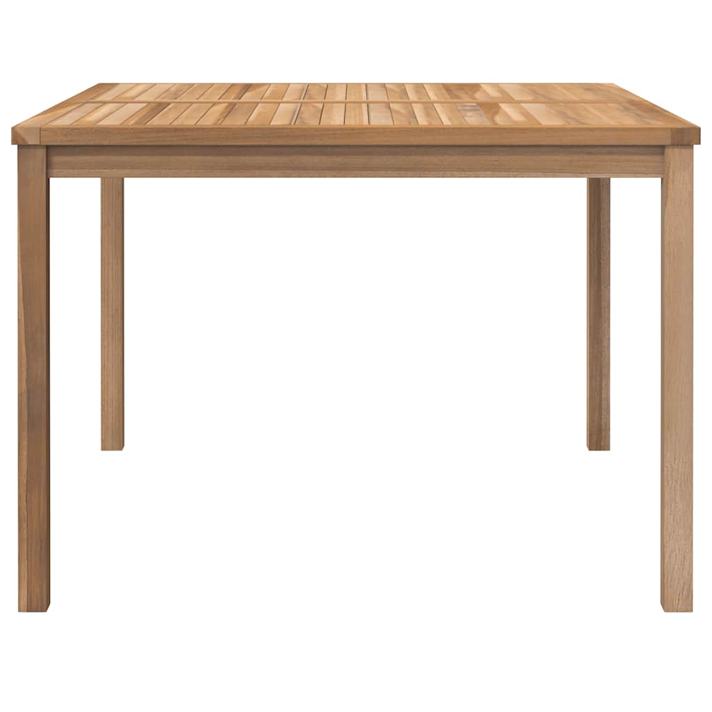 Mesa de comedor de jardín madera maciza de teca 110x110x77 cm