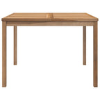 Mesa de comedor de jardín madera maciza de teca 110x110x77 cm
