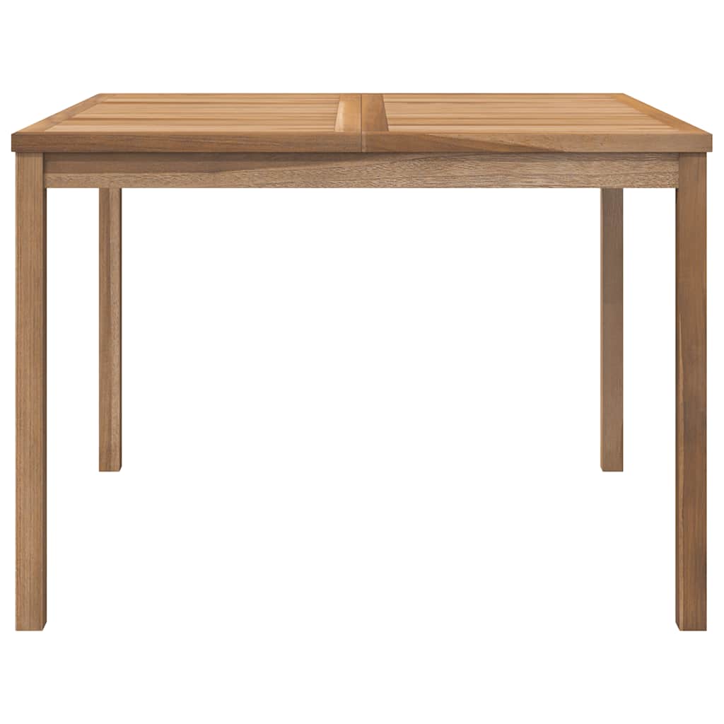 Mesa de comedor de jardín madera maciza de teca 110x110x77 cm