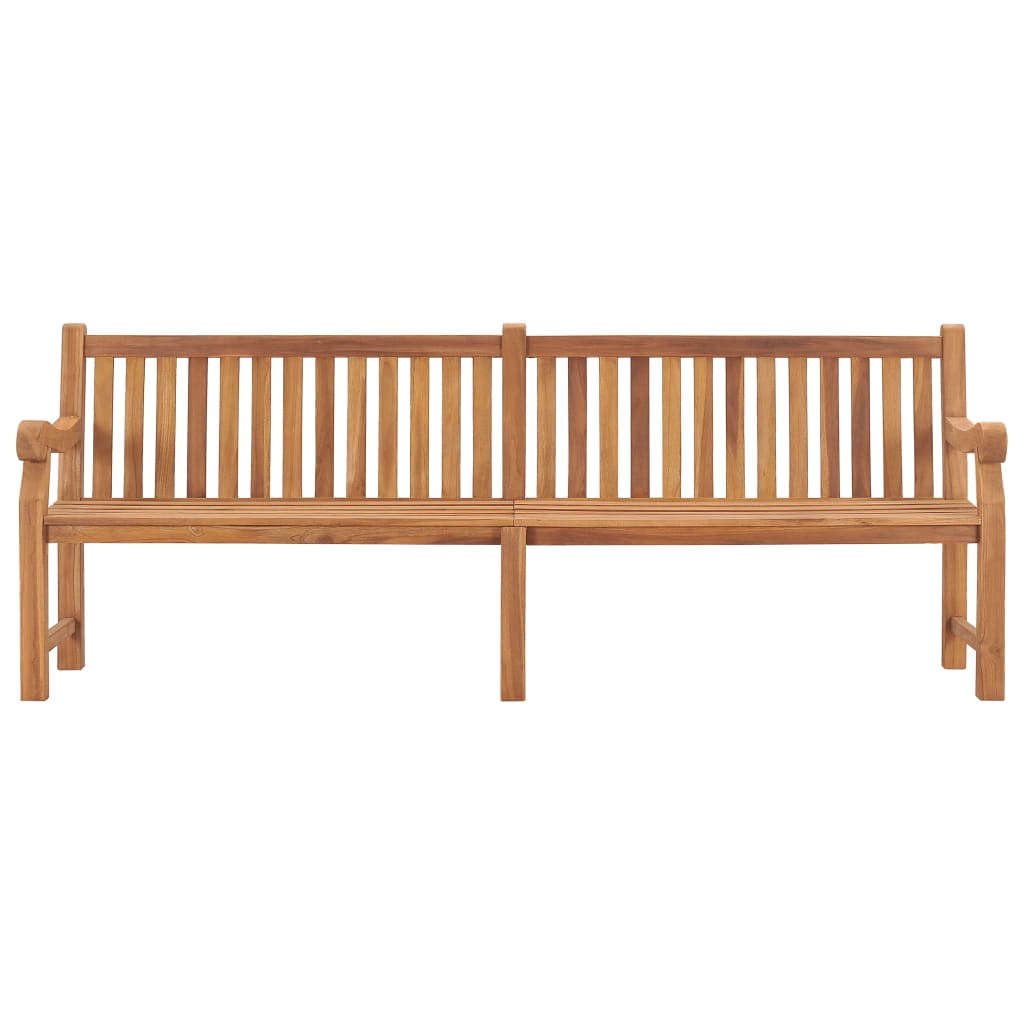 Banco de jardín de madera maciza de teca 228 cm