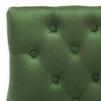 Silla de comedor de terciopelo verde oscuro