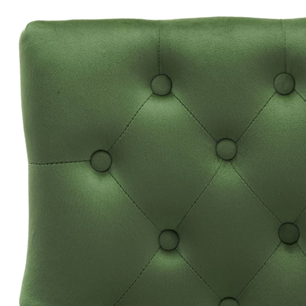 Silla de comedor de terciopelo verde oscuro
