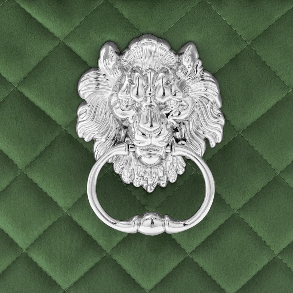Silla de comedor de terciopelo verde oscuro