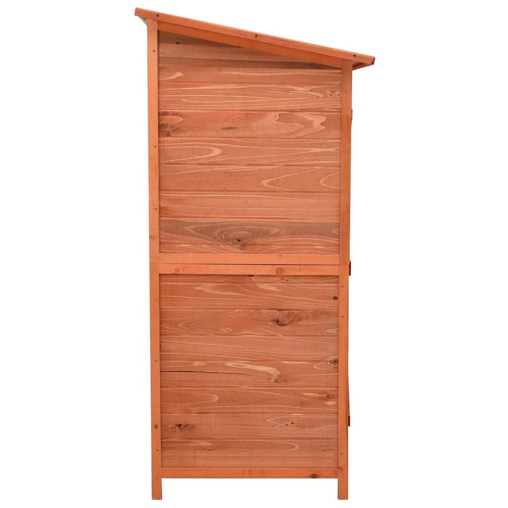 Caseta para herramientas de jardín abeto macizo 136x75x160 cm