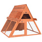 Solid fir wood rabbit hutch 152x127x109.5 cm
