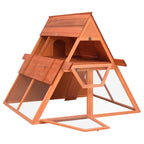 Conejera de madera maciza de abeto 152x127x109,5 cm
