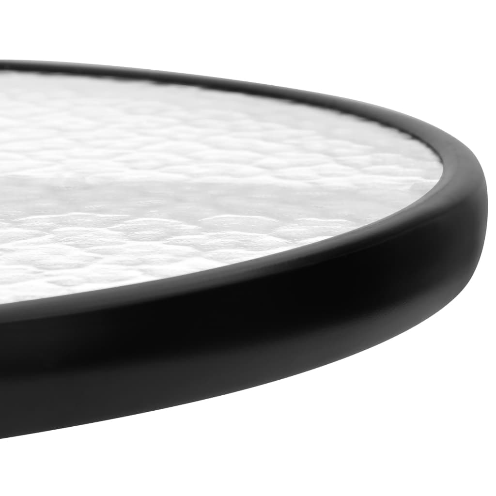 Juego de comedor de jardín de 3 piezas negro