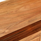 Mueble de TV de madera maciza de acacia 110x30x40 cm