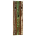 Percheros de pared 2 uds madera maciza reciclada 36x3x110 cm