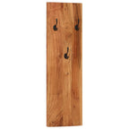 Percheros de pared 2 uds madera maciza de acacia 36x3x110 cm