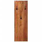 Percheros de pared 2 uds madera maciza de acacia 36x3x110 cm
