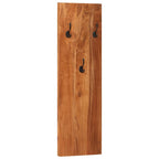 Percheros de pared 2 uds madera maciza de acacia 36x3x110 cm