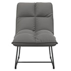 Silla con estructura de metal terciopelo gris claro