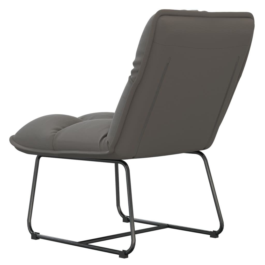 Silla con estructura de metal terciopelo gris claro