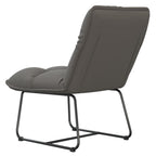 Silla con estructura de metal terciopelo gris claro