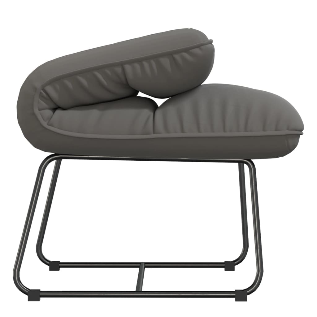 Silla con estructura de metal terciopelo gris claro