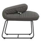 Silla con estructura de metal terciopelo gris claro