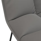 Silla con estructura de metal terciopelo gris claro