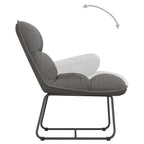 Silla con estructura de metal terciopelo gris claro