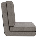 Silla de suelo plegable de tela gris claro
