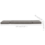 Silla de suelo plegable de tela gris claro