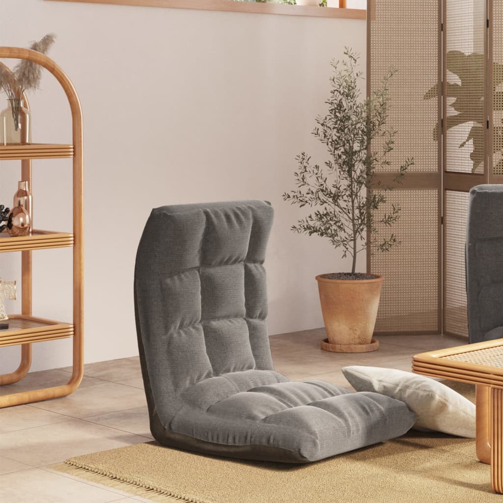 Silla de suelo plegable de tela azul
