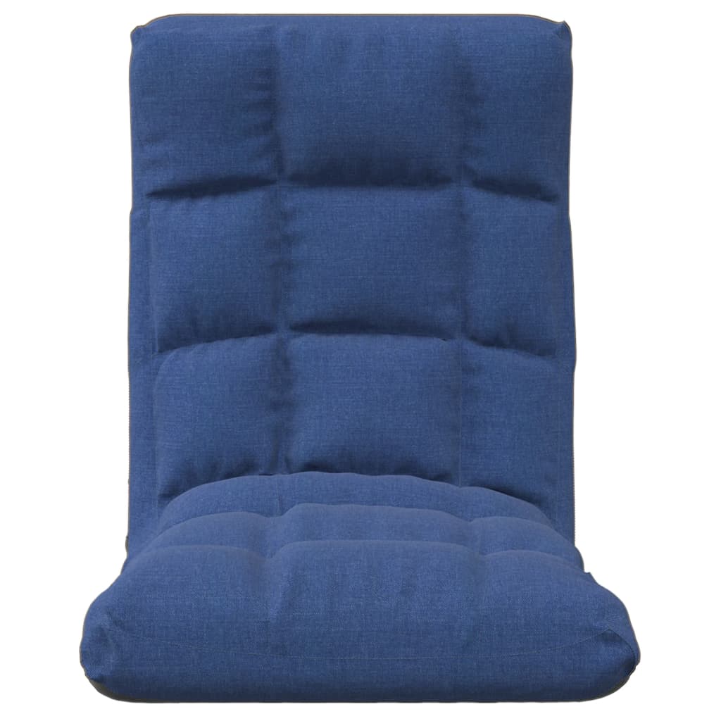 Silla de suelo plegable de tela azul