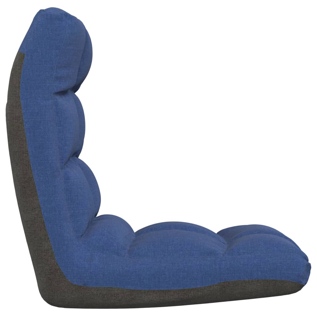 Silla de suelo plegable de tela azul
