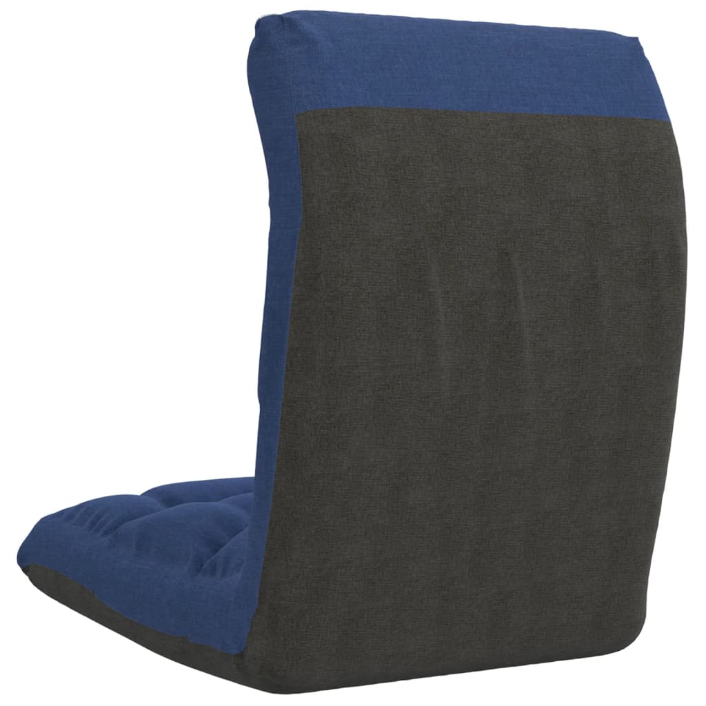 Silla de suelo plegable de tela azul