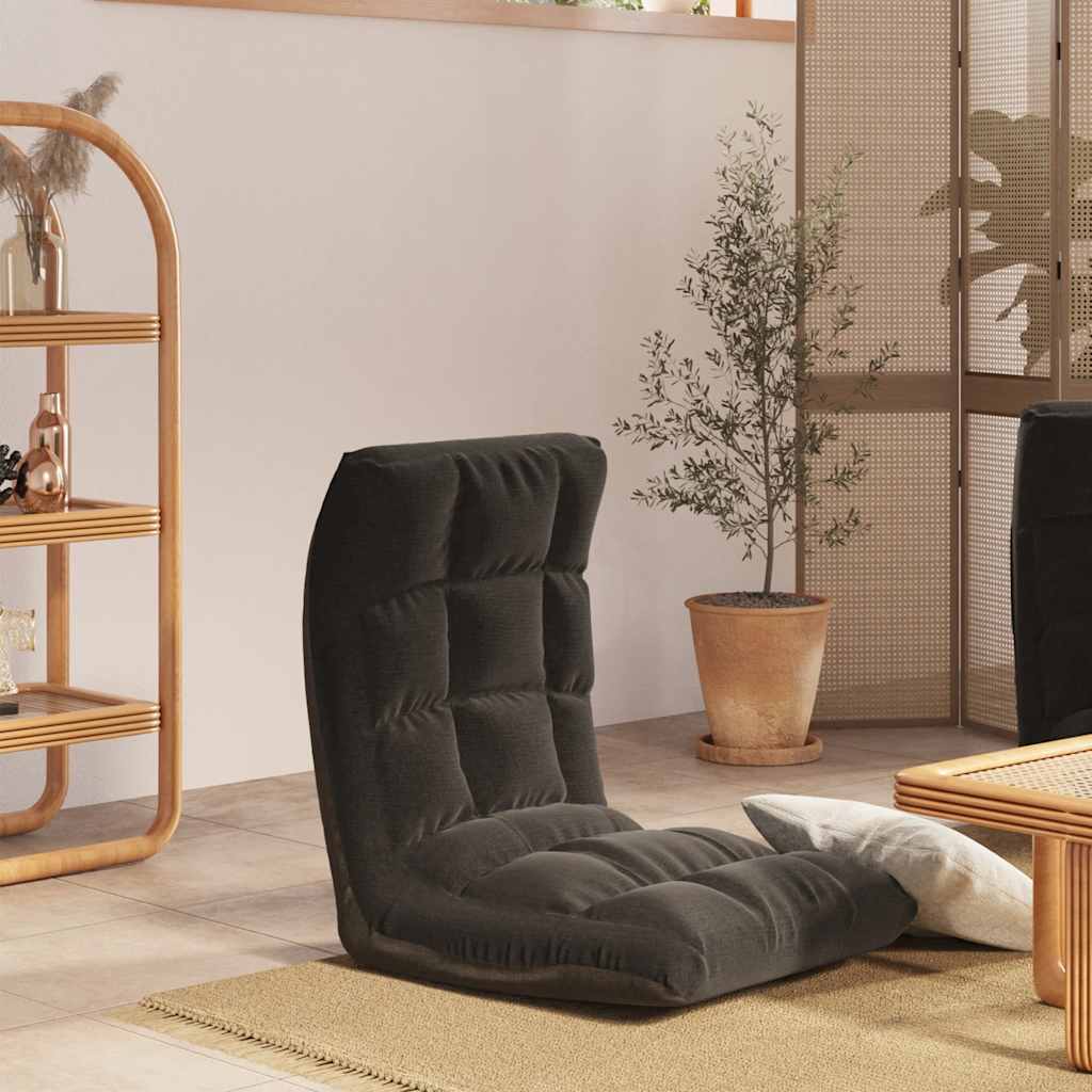 Silla de suelo plegable de tela azul