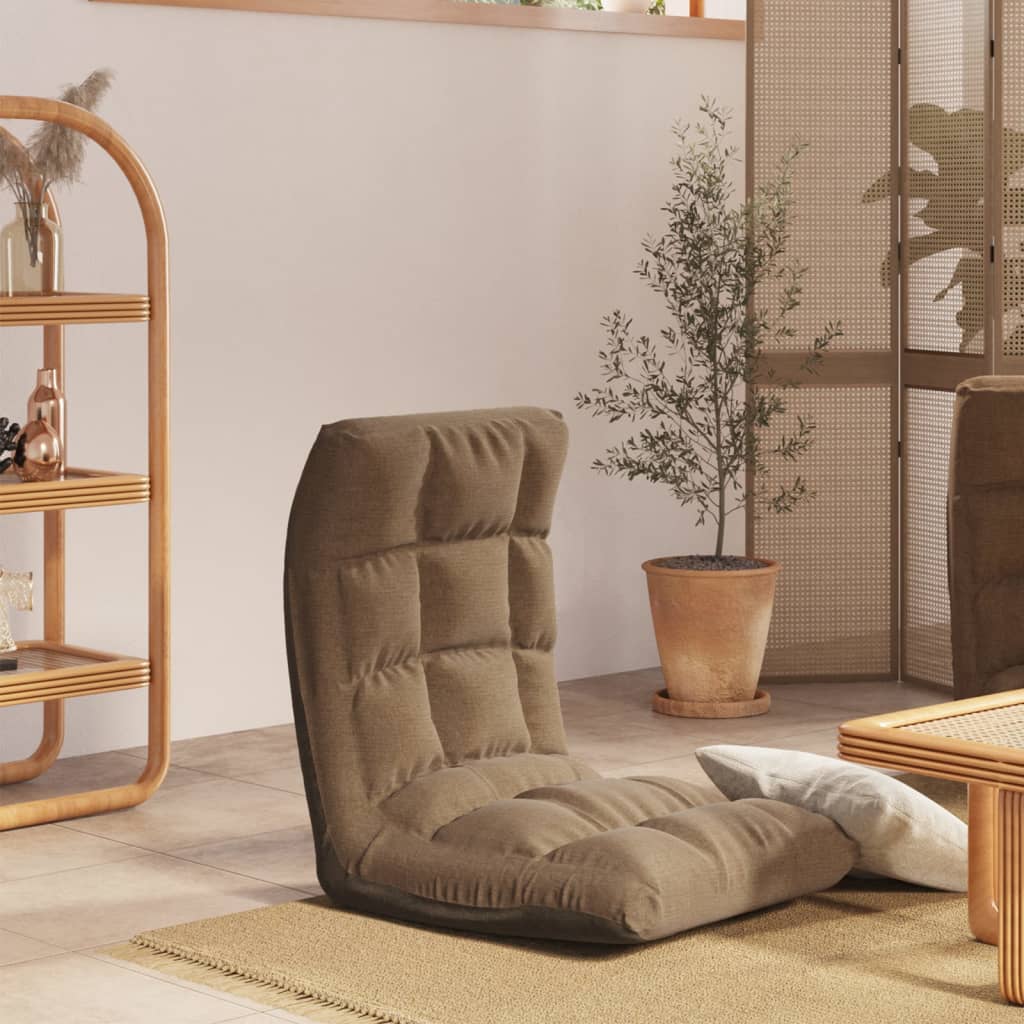Silla de suelo plegable de tela azul