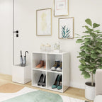 Muebles zapateros 2 uds contrachapada blanco 27,5x27x102 cm