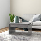 Mesa de centro madera contrachapada blanco 100x100x35 cm