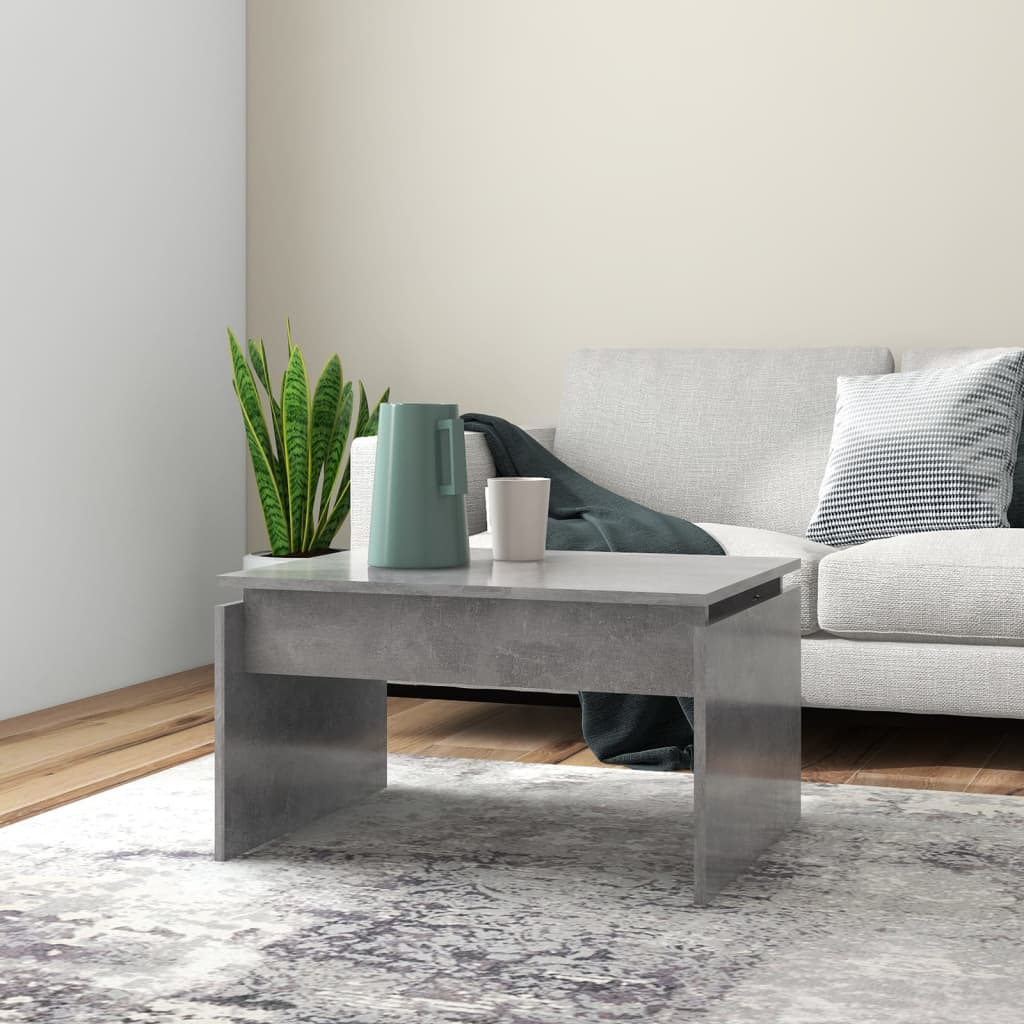 Mesa de centro madera contrachapada blanco 100x100x35 cm