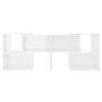 Mueble de TV madera contrachapada blanco brillante 104x30x52 cm