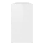 Mueble de TV madera contrachapada blanco brillante 104x30x52 cm